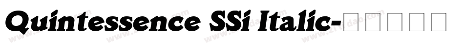 Quintessence SSi Italic字体转换